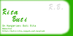 rita buti business card